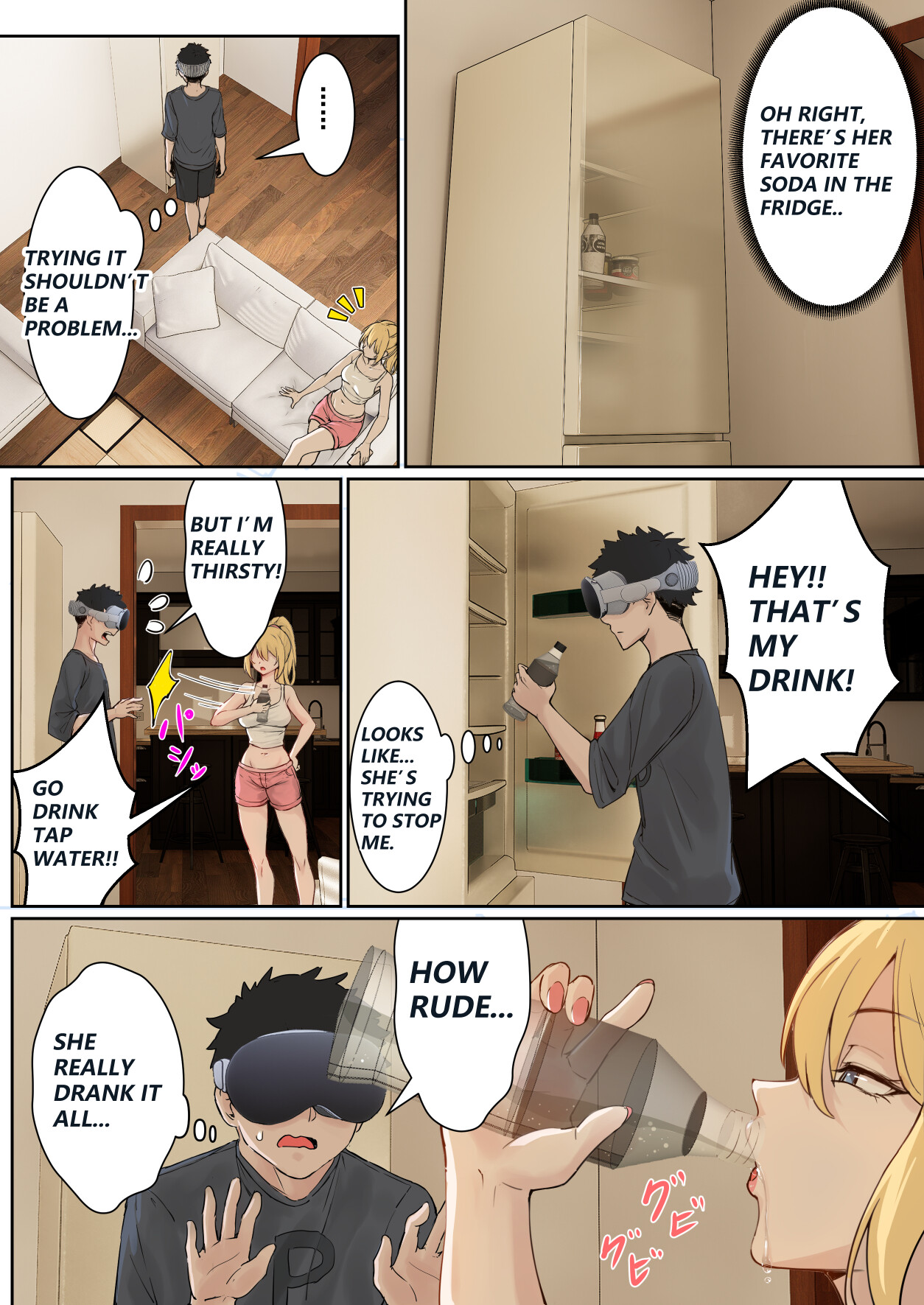 Hentai Manga Comic-My AR glasses can see various stats about my foster sister?!-Read-12